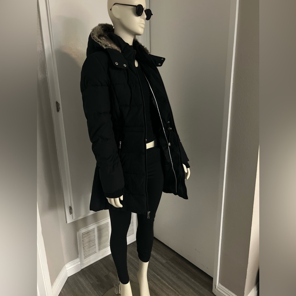 Faux Fur Hood Puffer Jacket